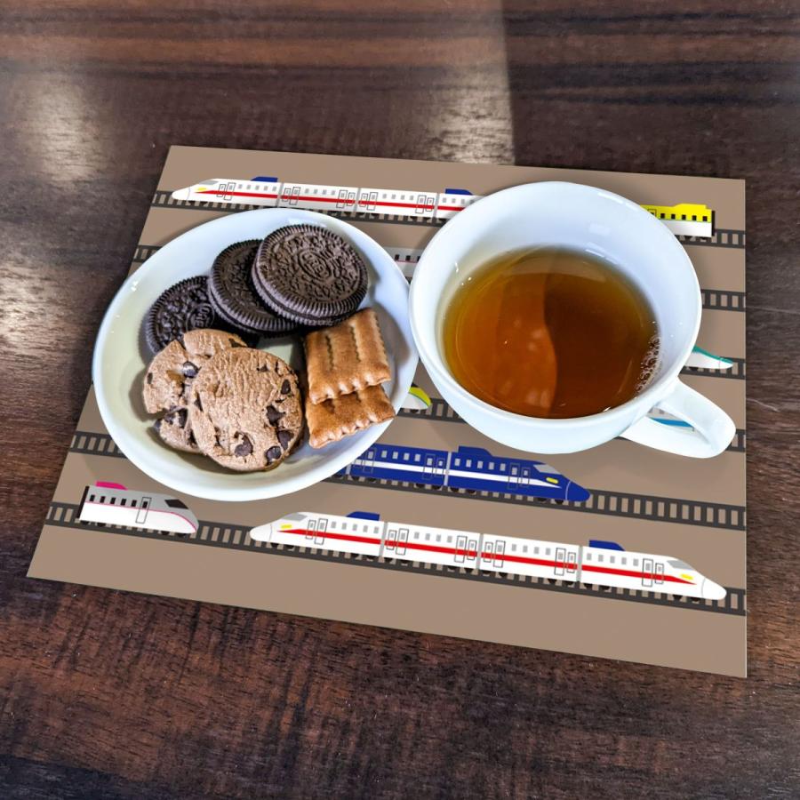 ランチョンマット(25cm×20cm) 2枚セット 鉄道 新幹線 機関車 電車