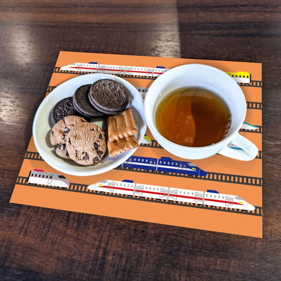 ランチョンマット(25cm×20cm) 2枚セット 鉄道 新幹線 機関車 ランチョンマット(25cm×20cm) 2枚セット 鉄道 新幹線 機関車