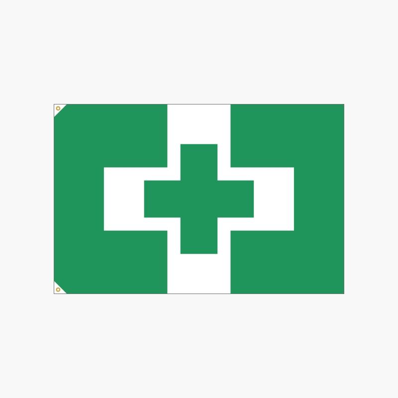 旗 安全衛生旗 防炎 安全旗 ミドリ十字 緑十字 安全第一 十字マーク