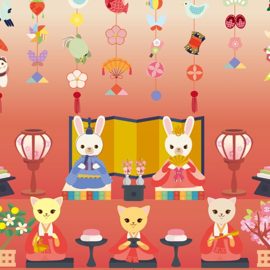 タペストリー ひな祭り お雛様 壁装飾 模様替え DIY プレゼント ギフト