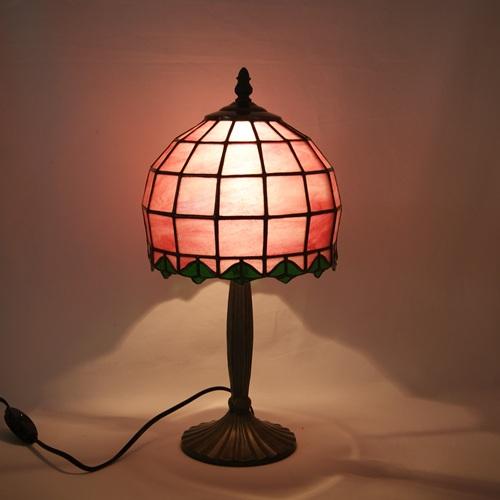 ステンドグラス 14面体桃色ランプ : ステンドグラス七色つむぎ - 通販