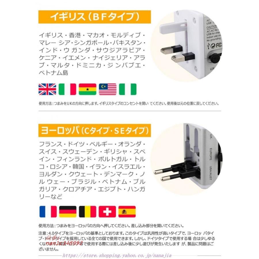 マルチ変換プラグ 電源 コンセント 全世界対応 Usb充電 Cタイプ 海外旅行 Bfタイプ Oタイプ 変換アダプタ 送料無料 Nan1c3492 なな子 通販 Yahoo ショッピング