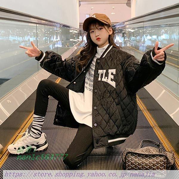 女の子 ジャケット コート 春 秋 キルティングジャケット 女子 中学生 ゆったり カジュアル レディース 服 黒 ブラック 小学生 フードなし ストリート 子供服 Nan1c なな子 通販 Yahoo ショッピング
