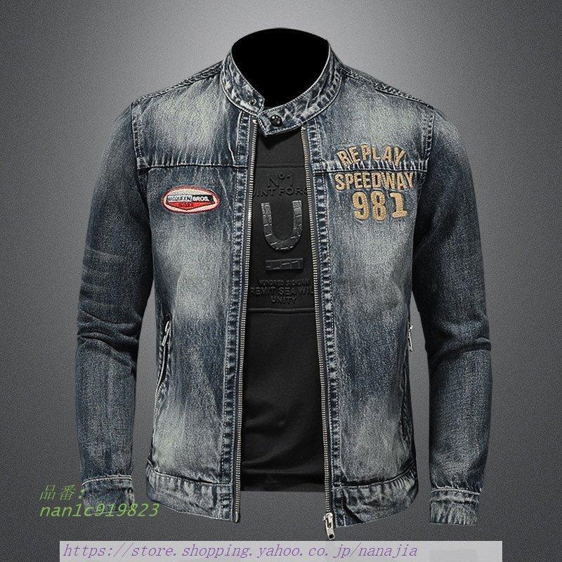 驚きの価格 ジージャン デニムジャケット 刺繍 アウター ブルゾン Gジャン 春秋 メンズ Gジャン デニム サイズ 4xl Iceenergy Nl