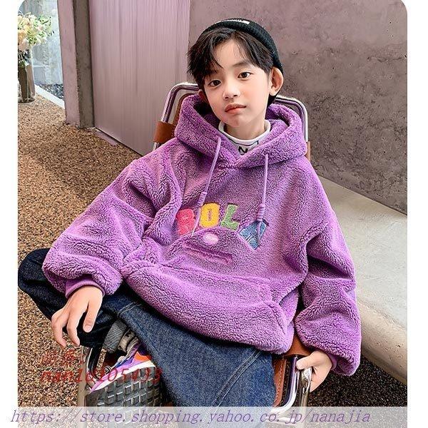 子供服 男の子 小学生 中学生 男子 プルオーバーグリーン おしゃれ ストリート かっこいい 緑 ワンポイント 秋 冬 カジュアル パープル 紫 Nan1d なな子 通販 Yahoo ショッピング
