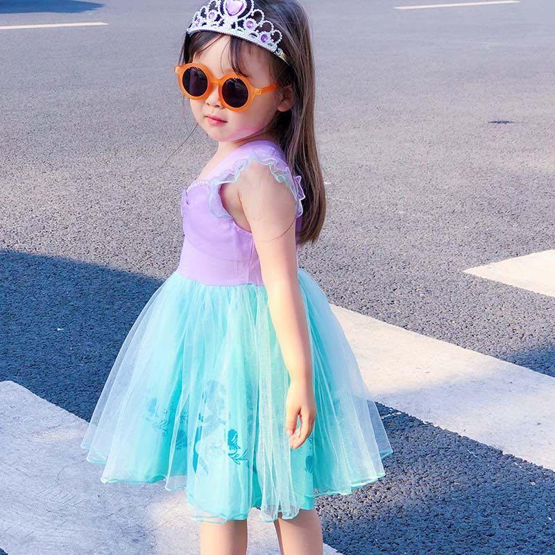 キッズ アリエル ワンピース ドレス 新作 衣装 コスプレ コスチューム 女の子 誕生日 プレゼント デイズニ 子供服 ギフト ハロウィン コットン 仮装 当店限定販売 発表会