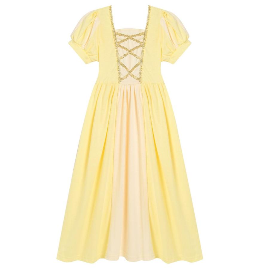 レノックス ラプンツェル 　(黄色の洋服) 子供 ドレス ラプンツェル コスプレ ワンピース エルサ ベル