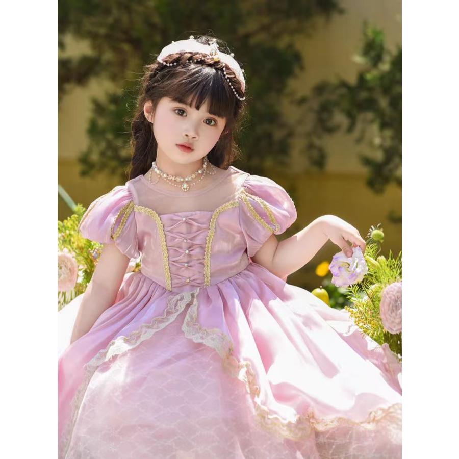 ラプンツェル風 ドレス 10点セット ティアラ ステッキ 子供