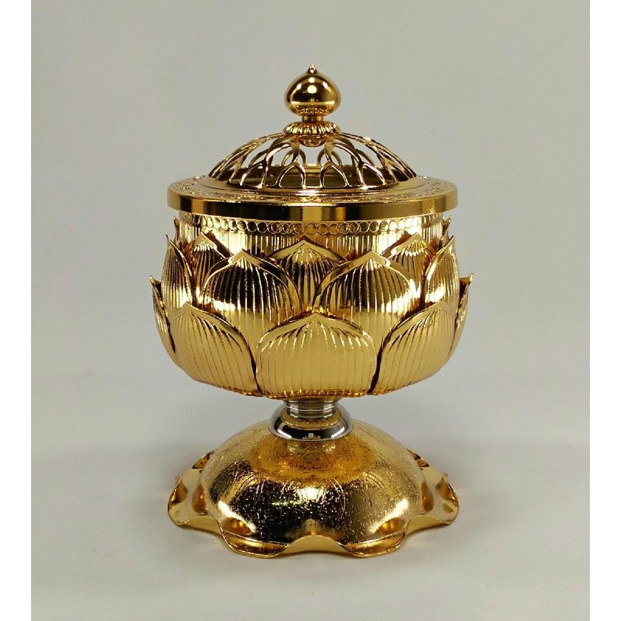 蓮華香炉 24金メッキ光金仕上げ : ナナマルストア - 通販 蓮華香炉 24金メッキ光金仕上げ : ナナマルストア - 通販