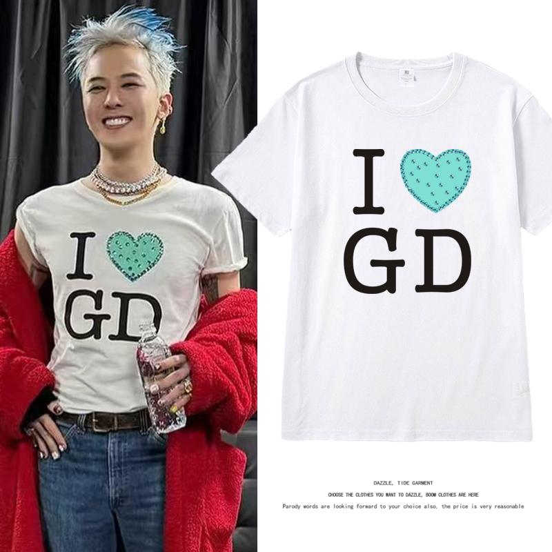 ☆ ★ライブ直前特価★アイラブGD ジヨンTシャツ ジードラゴン ホワイト Amazon.co.jp: ジヨン I LOVE GD Tシャツ ジードラゴンド ライブ
