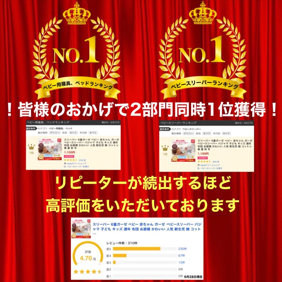 ベビースリーパー ベビー 赤ちゃん ガーゼ スリーパー 6重ガーゼ パジャマ 子供 キッズ 人気 新生児 綿 コットン 秋 冬 Babysleep1 Nanaヤフーショップ 通販 Yahoo ショッピング