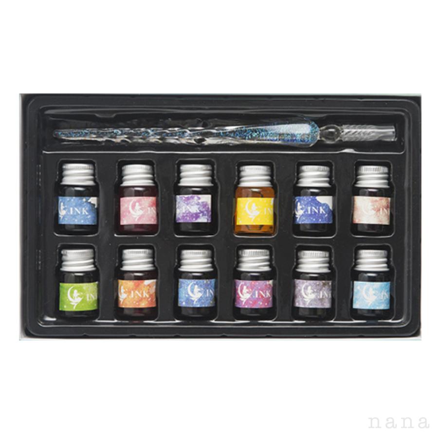 ガラスペン　ペン先とレトロなインク瓶 ガラスペンのインク | 北一硝子 まごころお届け便