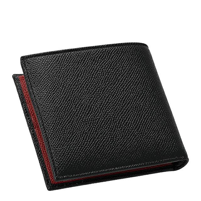 ブルガリ 二つ折り財布 二折財布 メンズ ブランド BVLGARI 288273 BLK ブラック/レッドの画像