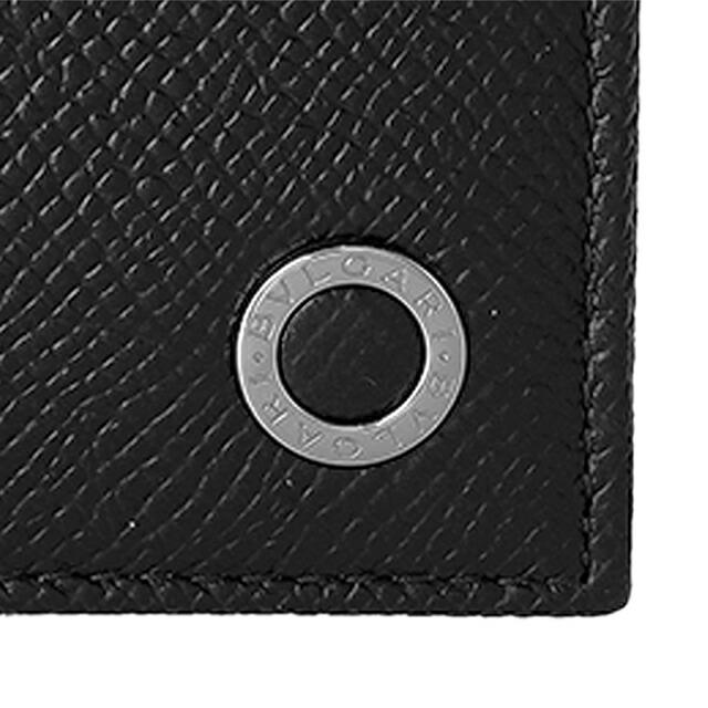 ブルガリ 二つ折り財布 二折財布 メンズ ブランド BVLGARI 288273 BLK ブラック/レッドの画像