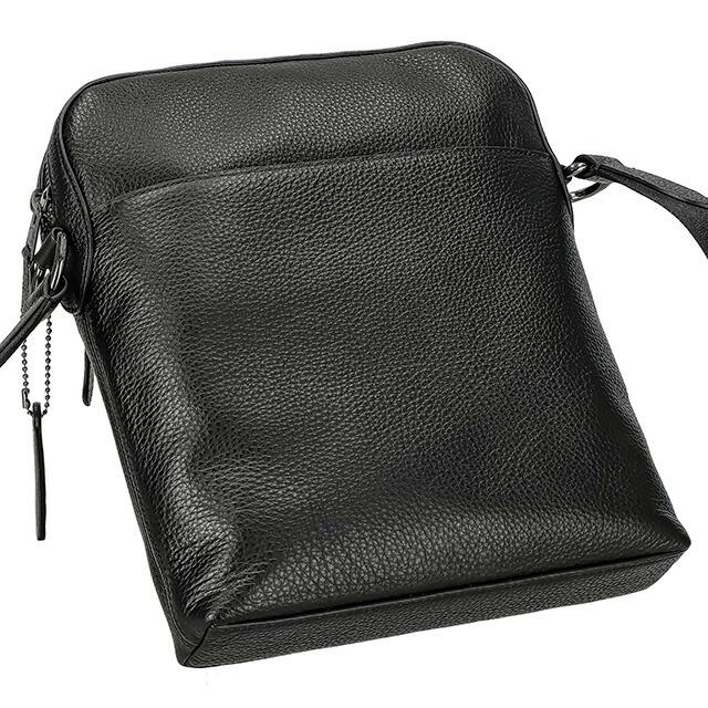 COACH コーチ ショルダーバッグ メッセンジャーバッグ メンズ シグネチャー レザー 4011 QB BK ブラック 斜めがけの画像