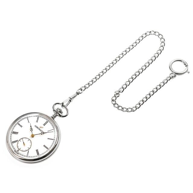 アエロウォッチ 手巻き 懐中時計 ブランド メンズ レディース AEROWATCH 50832-AA03 アナログ ホワイト 白 スイス製の画像