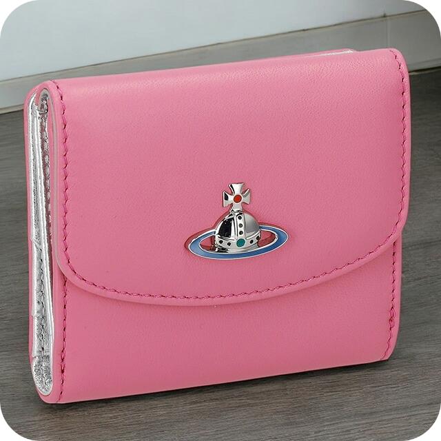 可愛い ヴィヴィアン ピンク財布 5115002 Vivienne Westwood（ヴィヴィアンウエストウッド） 二つ折り財布