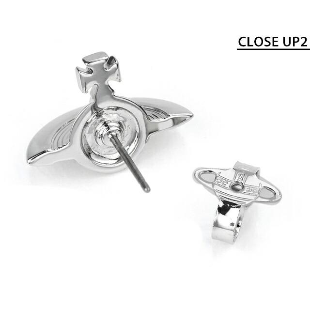 ヴィヴィアン ウエストウッド ピアス レディース ブランド Vivienne Westwood ロゴ スタッド 両耳用 62010038-02P019 シルバー アクセ_3
