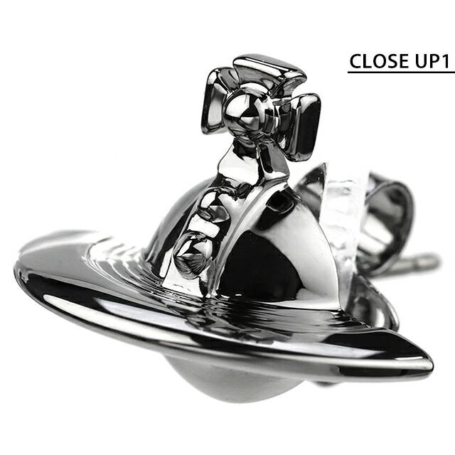 ヴィヴィアン ウエストウッド ピアス レディース ブランド Vivienne Westwood ロゴ スタッド 両耳用 62010038-S001 ガンメタル アクセ_2