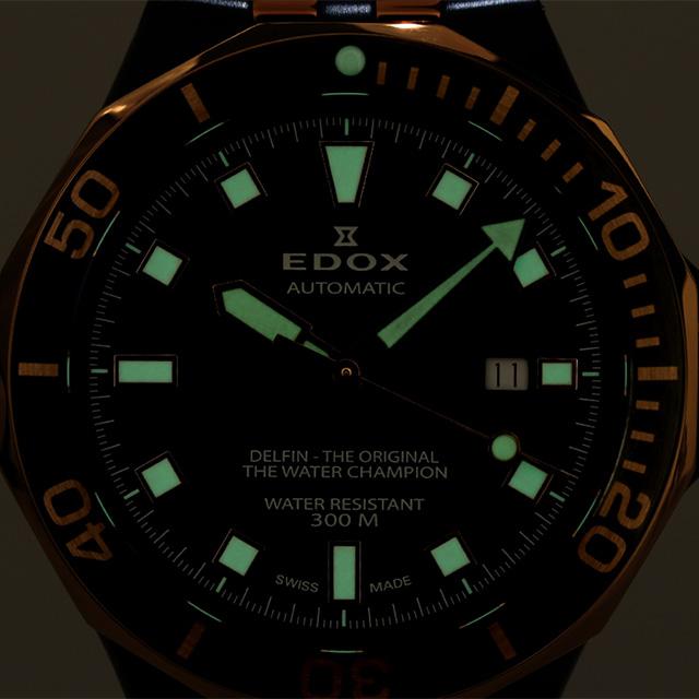 EDOX さらに+16倍 エドックス デルフィン ダイバー デイト 自動 EDOX さらに+16倍 エドックス デルフィン ダイバー デイト 自動