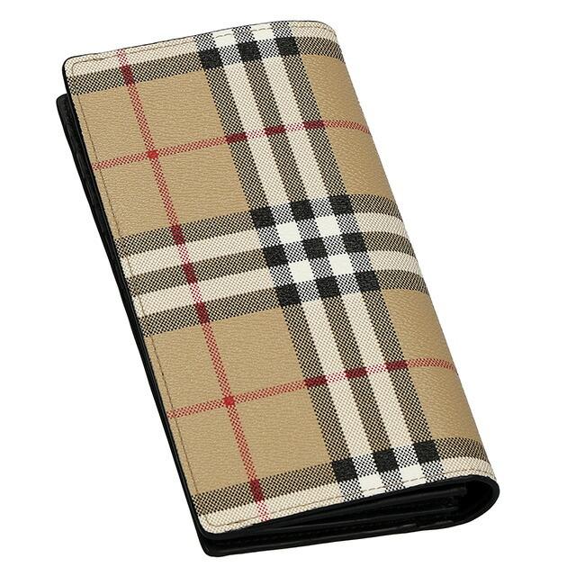 Burberry チェック柄 長財布 ベージュ/ブラック BURBERRY（バーバリー） 財布 ノバチェック 二つ折り長財布 ベージュ