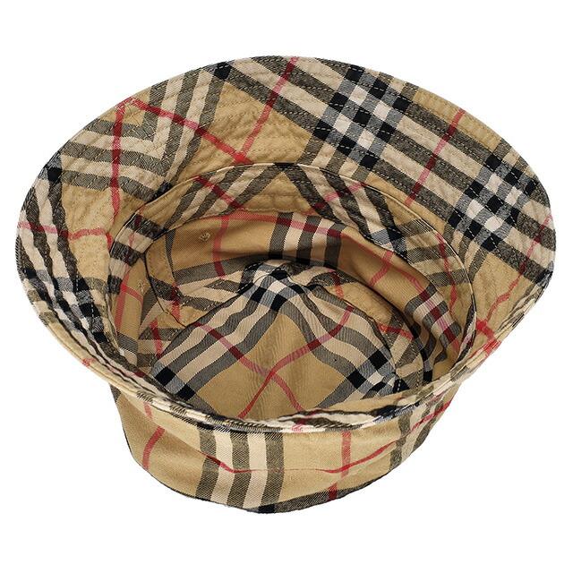 バーバリー ハット メンズ レディース ブランド BURBERRY チェック 8075657 M ベージュの画像