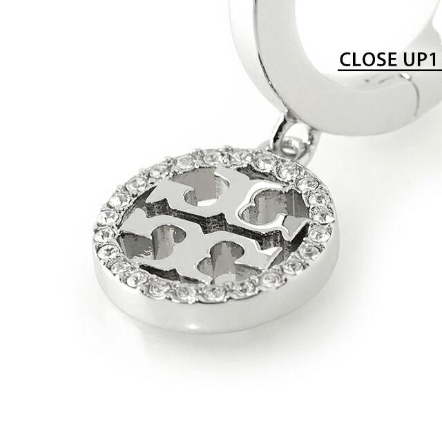 トリーバーチ ピアス レディース ブランド TORY BURCH MILLER PAVE HUGGIE HOOP EARRING フープ 両耳用 87041-042 Tory Silver アクセ_2