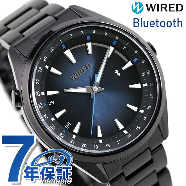 優先配送 セイコー ブルー×ブラック WIRED SEIKO AGAB413 腕時計 メンズ Bluetooth トウキョウソラ ワイアード 腕時計