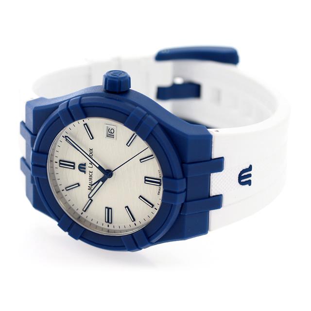 モーリスラクロア アイコン タイド クオーツ 腕時計 ブランド メンズ Aikon #tide AI2008-BBB11-300-0 アナログ シルバー ホワイト 白 スイス製｜nanaple-ya｜04