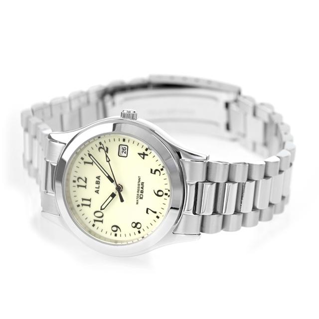 【新品】セイコー SEIKO ALBA 腕時計 メンズ AQGK473 アルバ クオーツ クリームxシルバー アナログ表示 ALBA（SEIKO） セイコー アルバ クオーツ 腕時計 ブランド メンズ