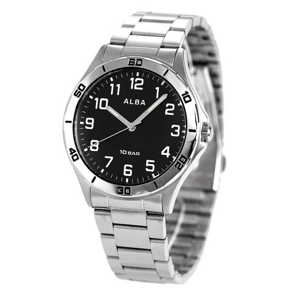 ALBA（SEIKO） セイコー アルバ メンズ 腕時計 ブラック クオーツ 