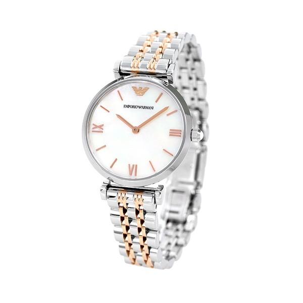 EMPORIO ARMANI アルマーニ 時計 レディース ホワイトシェル AR1987 