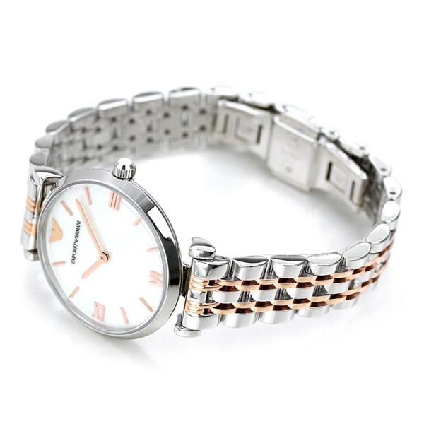 EMPORIO ARMANI アルマーニ 時計 レディース ホワイトシェル AR1987 エンポリオ 腕時計 ブランド ジャンニティーバー ...