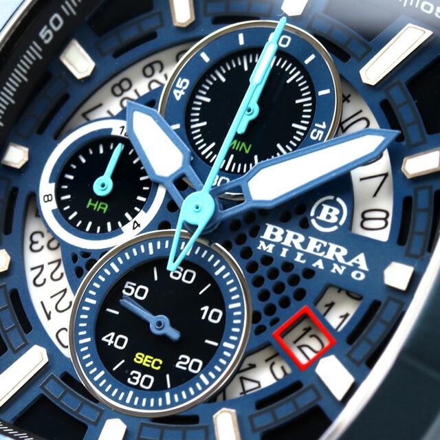 ブレラ ミラノ スーパースポルティーボ クオーツ 腕時計 ブランド メンズ クロノグラフ BMSSTNQC4101A-BRC アナログ ブルーの画像