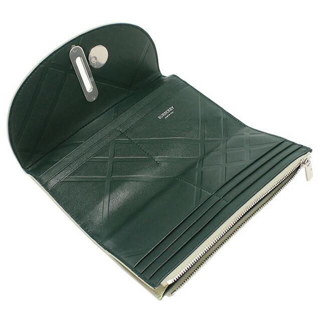 BURBERRY バーバリー 8081652 長財布三折小銭入付き HUNTER グリーン系 レディース BURBERRY（バーバリー） 長財布三折小銭入付き レディース ブランド