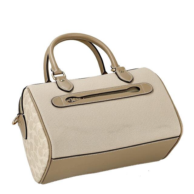 コーチ ハンドバッグ レディース ブランド COACH Cambodia CAK58 IMLG6 ベージュ/ライトブラウンの画像