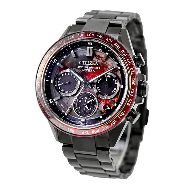 CITIZEN ATTESA 腕時計 シチズンアテッサ ACT Line シチズン アテッサ Shades of Red 限定 腕時計 メンズ チタン