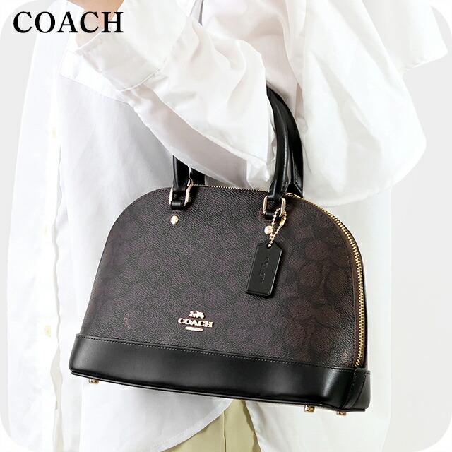 COACH コーチ ハンドバッグ 2way ショルダーバッグ 斜めがけ レディース CCQ26 IMXAQ 27583 ダークブラウン/ブラック 軽量 小さめ