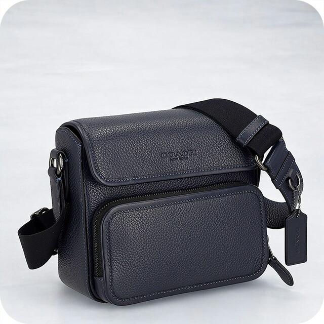 COACH コーチ ショルダーバッグ メッセンジャーバッグ メンズ CY800 QBBHP ネイビー 斜めがけ_4
