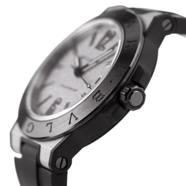 当店ならさらに+10倍 ブルガリ 時計 ディアゴノ マグネシウム 41mm 自動巻き 機械式 メンズ 腕時計 ブランド DG41C6SMCVD シルバー ブラック｜nanaple-ya｜03