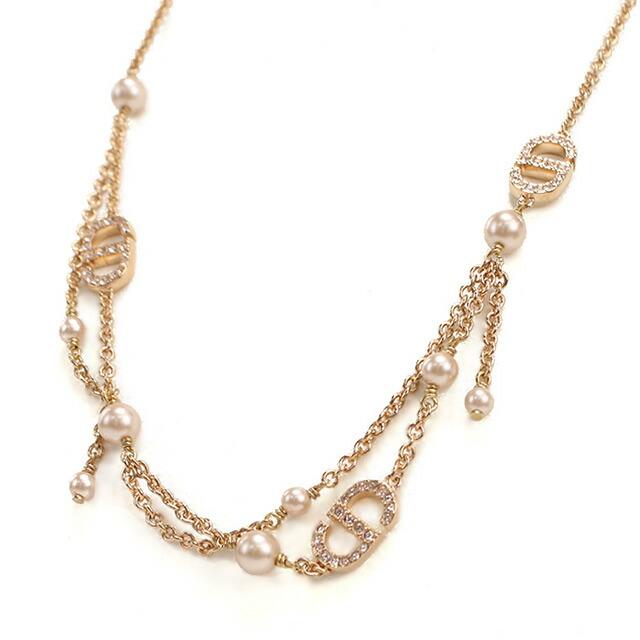 ディオール ネックレス レディース ブランド Christian Dior インド N2701 ゴールド系 アクセサリーの画像