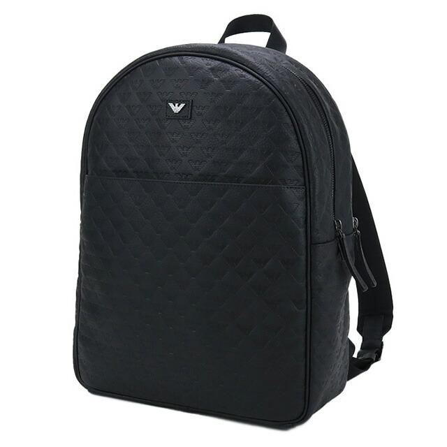 エンポリオ・アルマーニ リュック メンズ ブランド EMPORIO ARMANI レザー ブルガリア Y4O449 BLACK ブラック バッグの画像