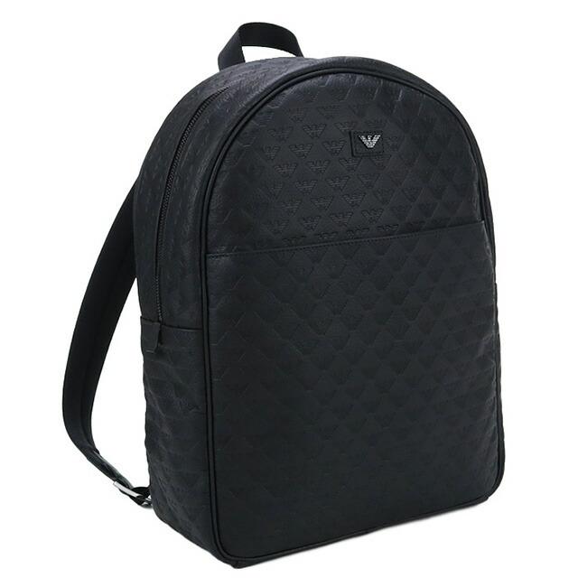 エンポリオ・アルマーニ リュック メンズ ブランド EMPORIO ARMANI レザー ブルガリア Y4O449 BLACK ブラック バッグの画像