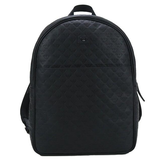 エンポリオ・アルマーニ リュック メンズ ブランド EMPORIO ARMANI レザー ブルガリア Y4O449 BLACK ブラック バッグの画像