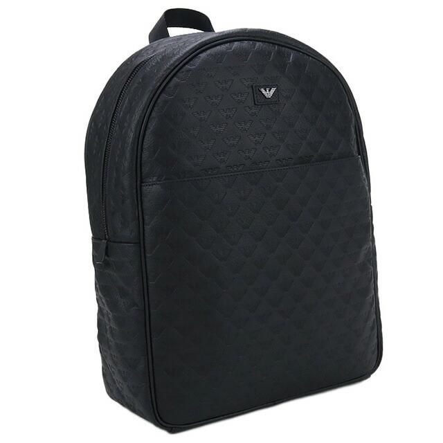 エンポリオ・アルマーニ リュック メンズ ブランド EMPORIO ARMANI レザー ブルガリア Y4O449 BLACK ブラック バッグの画像
