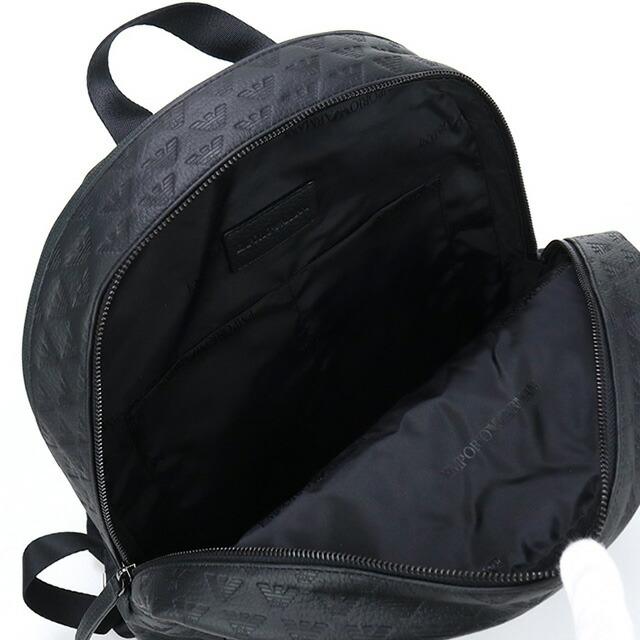 エンポリオ・アルマーニ リュック メンズ ブランド EMPORIO ARMANI レザー ブルガリア Y4O449 BLACK ブラック バッグの画像
