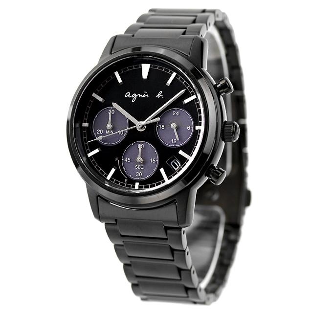 6/1はさらに+19倍 アニエスベー SAM ソーラー 腕時計 ブランド メンズ FCRD995 アナログ ブラック 黒｜nanaple-ya｜02