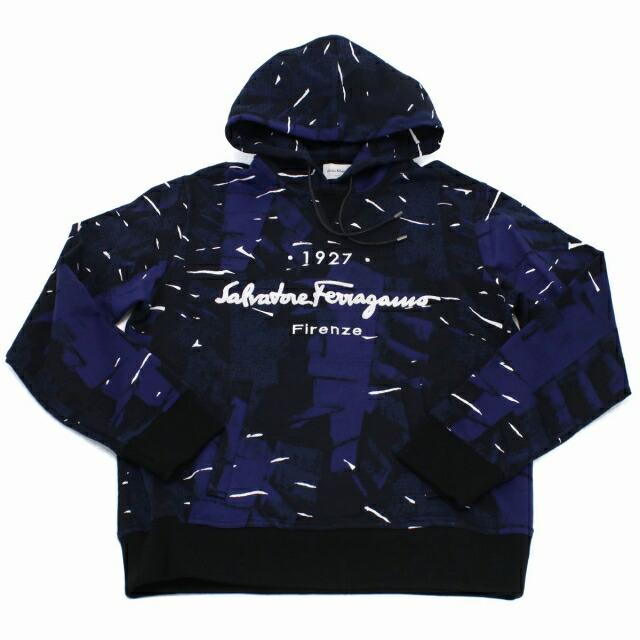 H5660-27◾️サルヴァトーレフェラガモ　　プルオーバーパーカー FERRAGAMO（フェラガモ） パーカー メンズ ブランド イタリア 12-1351