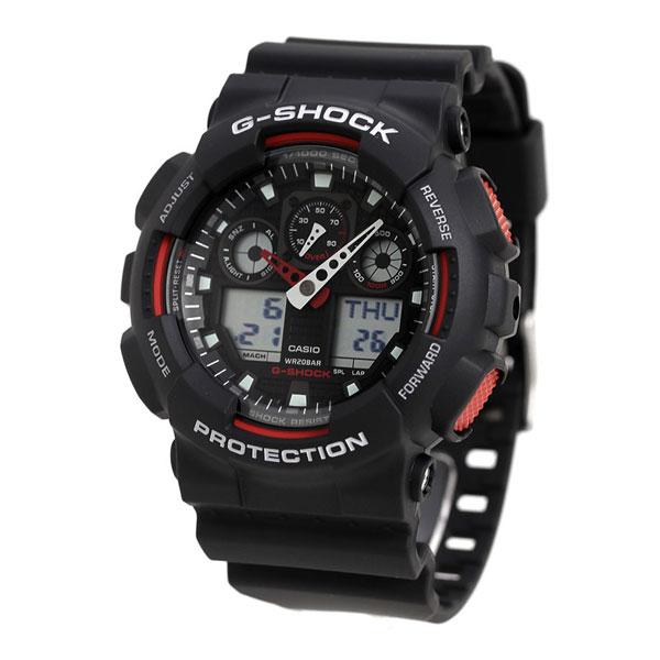 当店ならさらに+10倍 gショック ジーショック G-SHOCK STANDARD ブラック レッド GA-100-1A4DR カシオ 腕時計 ブランド メンズ｜nanaple-ya｜02