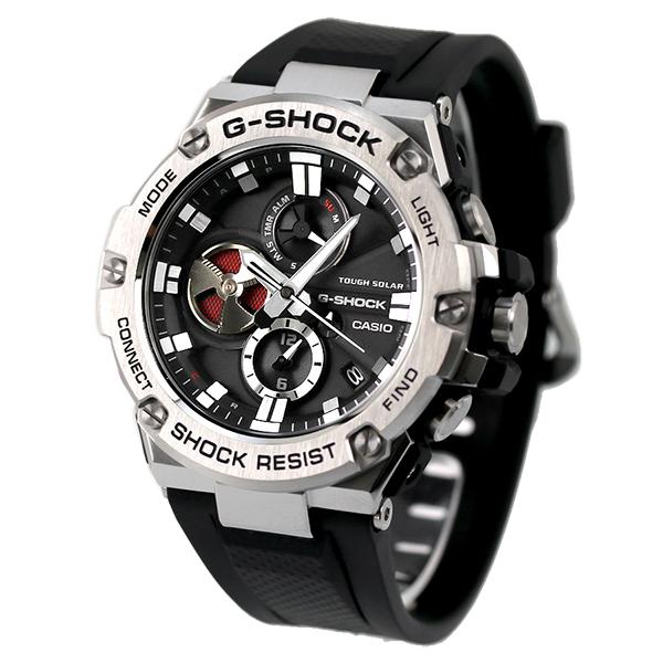 今なら最大+25倍 gショック ジーショック G-SHOCK Gスチール クロノグラフ モバイルリンク Bluetooth GST-B100-1AER 腕時計 ブランド カシオ メンズ｜nanaple-ya｜02